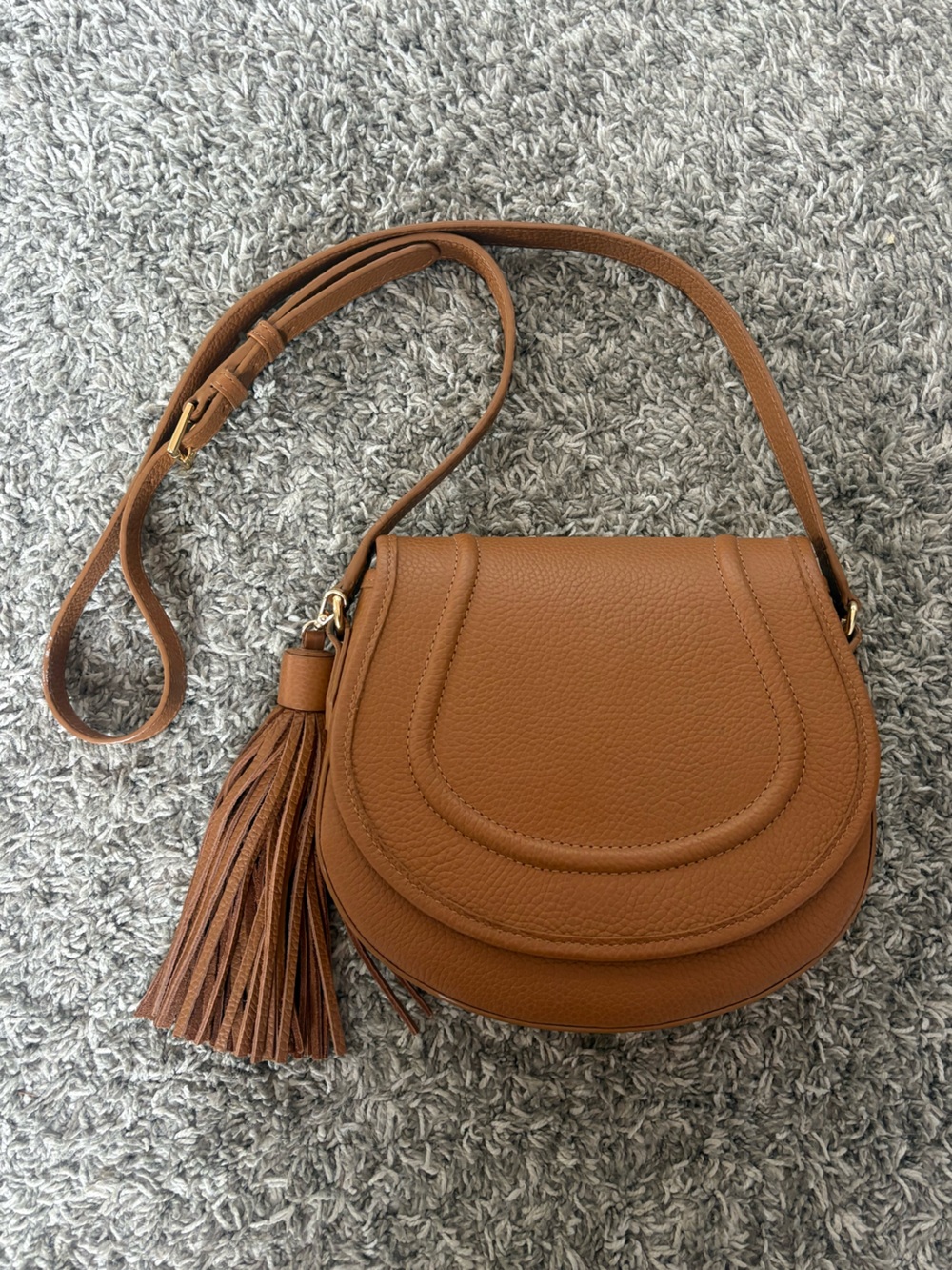 GiGi New York Jenni Saddle Crossbody Bag - Saddle Brown - Picture 4 of 8